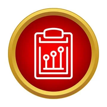 Clipboard icon showing data analysis report chart 库存插图