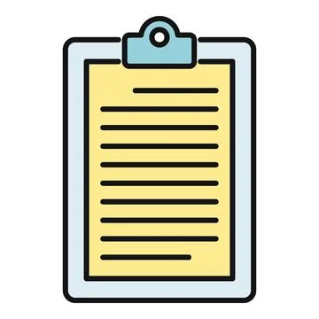 Clipboard icon showing document list or survey report Stock Illustration