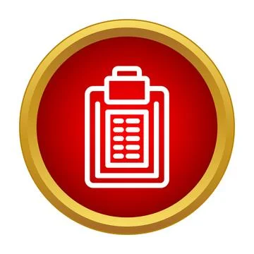 Clipboard icon showing document or medical report Stock Illustration