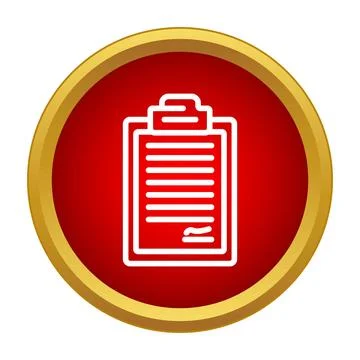 Clipboard icon showing documentation and agreement concept Stock Illustration
