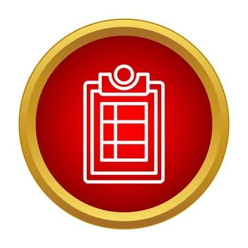 Clipboard icon showing record data or document Stock Illustration