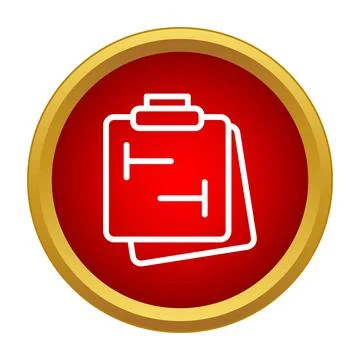 Clipboard icon showing task list or report document 스톡 일러스트