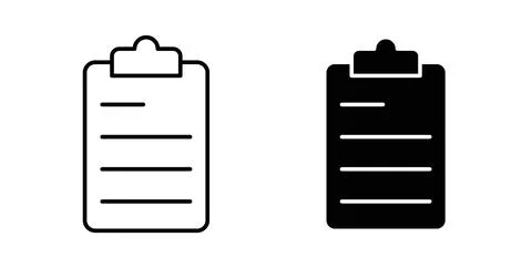 Clipboard icon symbol. Flat Vector illustration Stock Illustration