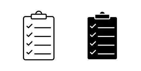 Clipboard icon symbol. Flat Vector illustration Stock Illustration