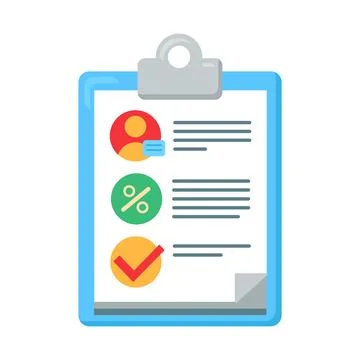 Clipboard icon symbolizing checklist, document management, task organization Stock-Illustration