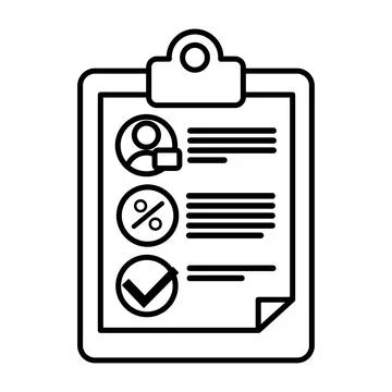 Clipboard icon symbolizing checklist, document management, task organization Stock Illustration