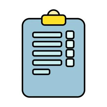 Clipboard icon symbolizing checklist, task management, planning Stock Illustration