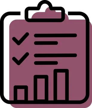 Clipboard icon with task list checklist Stock Illustration