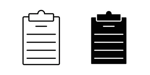 Clipboard icon vector art Illustrations Stock Illustration