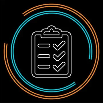 Clipboard icon - vector check list Stock Illustration