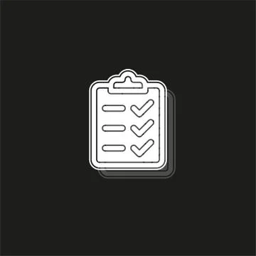 Clipboard icon - vector check list, checklist form illustration, survey icon Stock Illustration