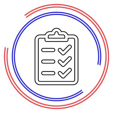 Clipboard icon - vector check list Stock Illustration
