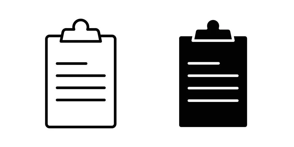 Clipboard icon vector design illustrations Stock Illustration