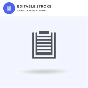 Clipboard icon vector, filled flat sign, solid pictogram isolated on white, l イラスト素材