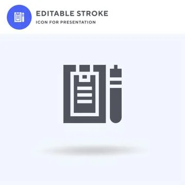 Clipboard icon vector, filled flat sign, solid pictogram isolated on white, l Stockillustratie