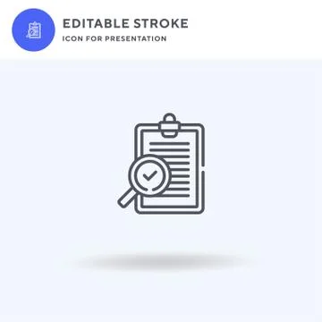 Clipboard icon vector, filled flat sign, solid pictogram isolated on white, l Illustrazione stock