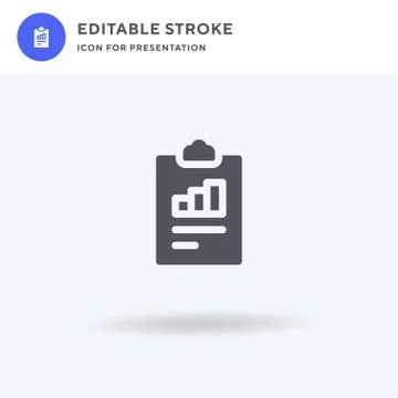 Clipboard icon vector, filled flat sign, solid pictogram isolated on white, logo Stock Illustration