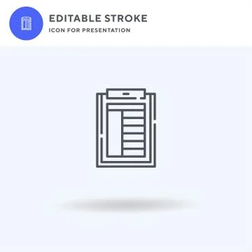 Clipboard icon vector, filled flat sign, solid pictogram isolated on white, logo Stock Illustration