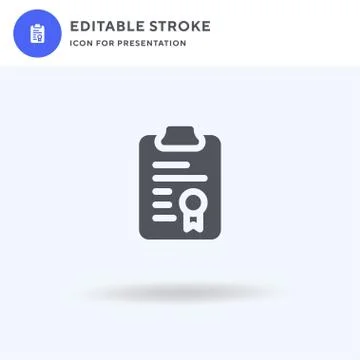 Clipboard icon vector, filled flat sign, solid pictogram isolated on white, logo Stockillustratie