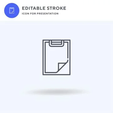 Clipboard icon vector, filled flat sign, solid pictogram isolated on white, logo Stock Illustration