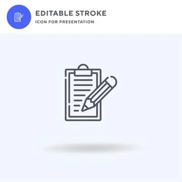 Clipboard icon vector, filled flat sign, solid pictogram isolated on white, logo 스톡 일러스트