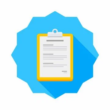 Clipboard icon vector isolated. Illustrazione stock