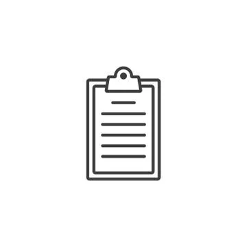 Clipboard icon vector on white background Stock Illustration