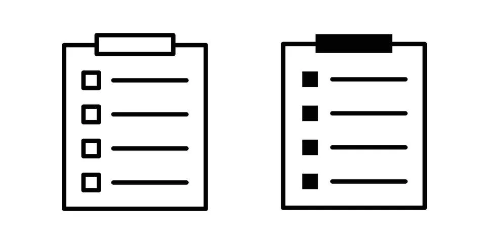 Clipboard icon for web projects Stock Illustration