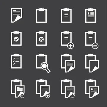 Clipboard icons Stock Illustration