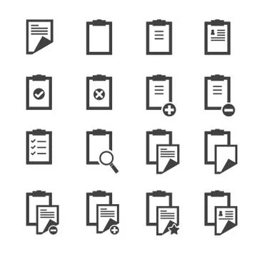 Clipboard icons Stock Illustration