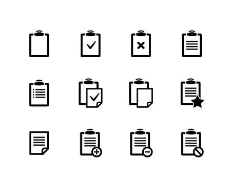 Clipboard icons Stock Illustration