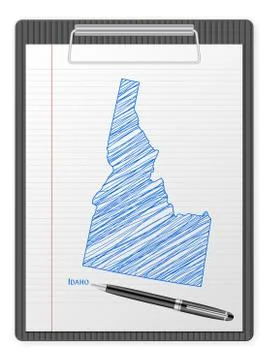 Clipboard Idaho map Stock Illustration