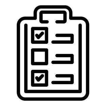 Clipboard learn icon outline vector. Training course Stockillustratie