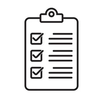 Clipboard line icon vector or graphic design, logo, website, social media, mo Stock-Illustration