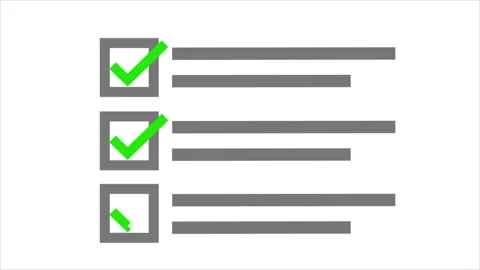 Clipboard with a list of tick checkmarks.To do list complete notes writing .. Stock Footage 311139904