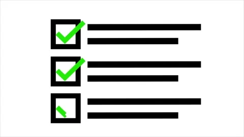 Clipboard with a list of tick checkmarks.To do list complete notes writing .. Stock Footage 311139907