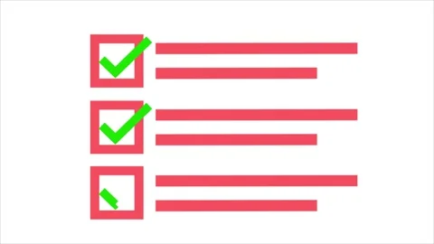 Clipboard with a list of tick checkmarks.To do list complete notes writing .. Stock Footage 311139909