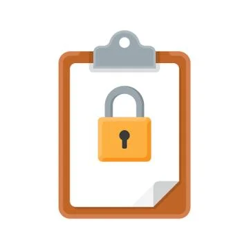 Clipboard with lock. Stock Illustration
