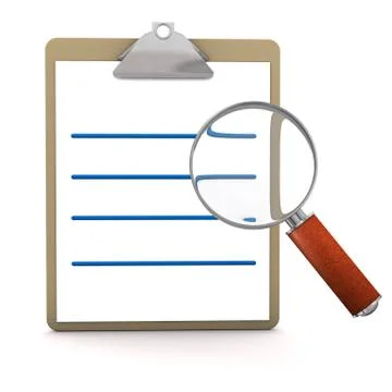 Clipboard loupe Stock Illustration