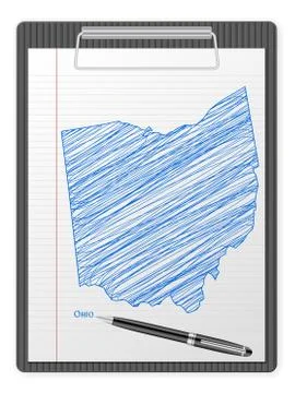 Clipboard Ohio map Stock Illustration