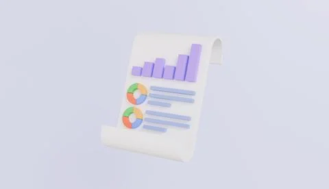 Clipboard paper with data analytics, dashboard and business financial report Stock Illustration