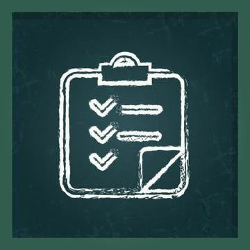 Clipboard with paper Stock Illustration