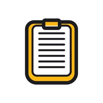 Clipboard with paper Stock Illustration