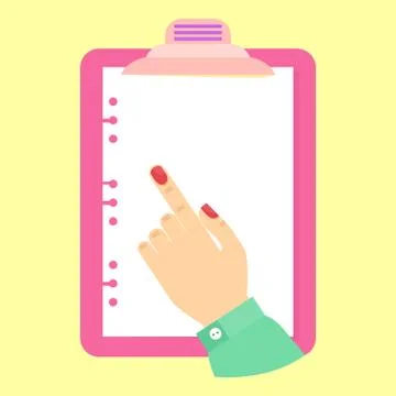 Clipboard with paper sheet Illustrazione stock