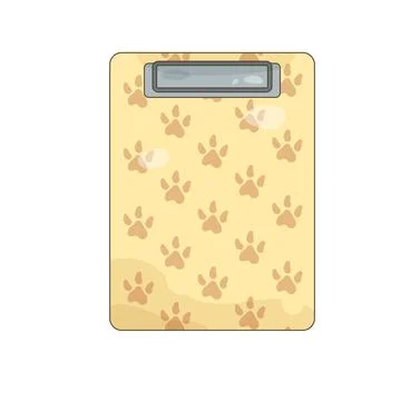 Clipboard with paw print pattern Stock-Illustration