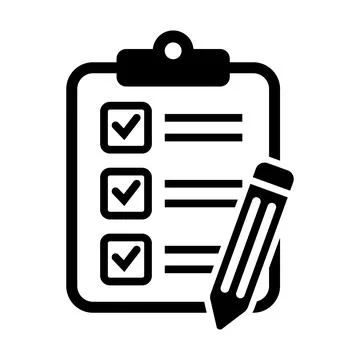 Clipboard pencil vector icon. Stock Illustration