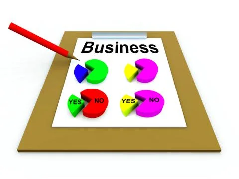 Clipboard With Piechart Stock Illustration