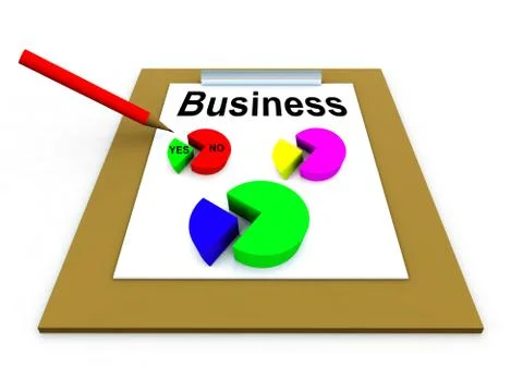 Clipboard With Piechart Stock Illustration