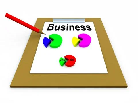 Clipboard With Piechart Stock Illustration