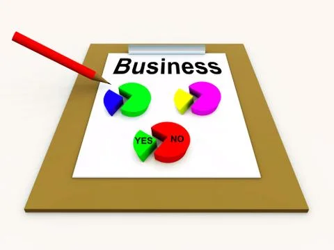 Clipboard With Piechart Stock Illustration